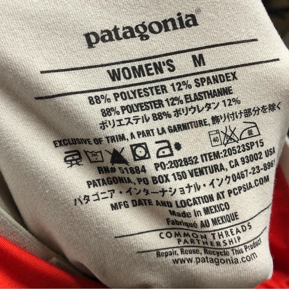 Patagonia Morning Glory Red Printed Cross Back Mini Dress M - Picture 5 of 5